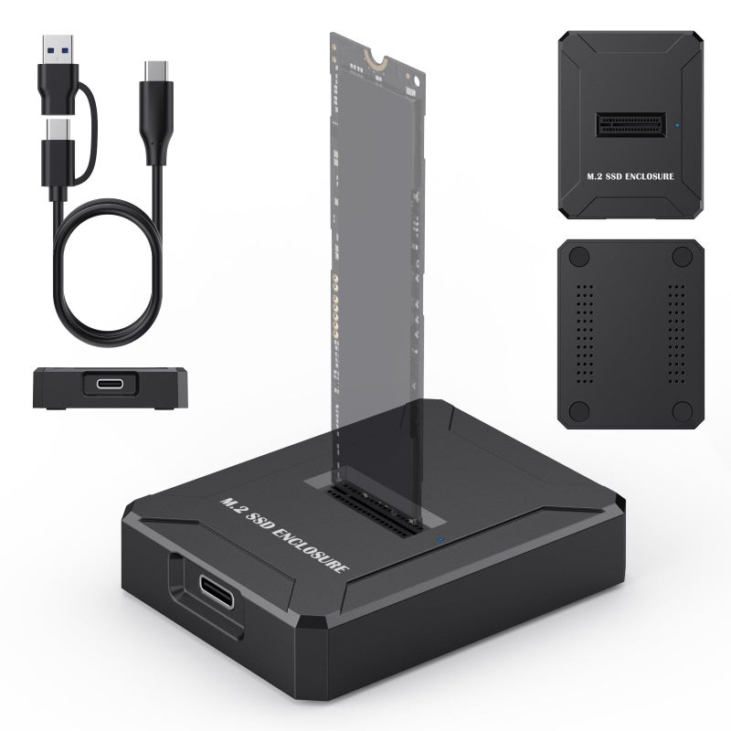 EYOOLD M.2 NVMe SATA to USB C Docking Station - 10Gbps Dual Protocol SSD Reader, Tool-Free NVME Enclosure for 2230/2242/2260/2280/22110 M Key & B+M Key NVMe/SATA SSDs - Image 1