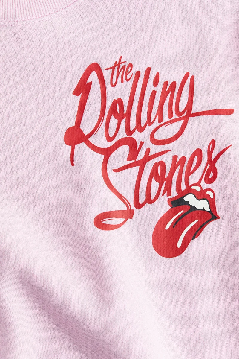 اتش اند ام سويت-شيرت فضفاض بطبعة مميزة