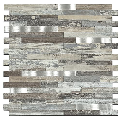 Midcard 10 Sheets Peel and Stick Backsplash PVC Wall Tile,for Kitchen Backsplash - Image 1
