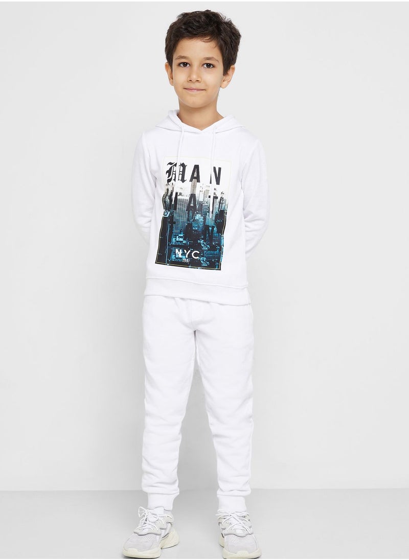 Pinata - Boys Graphic Printed Hoodie And Jogger Set - Image 1