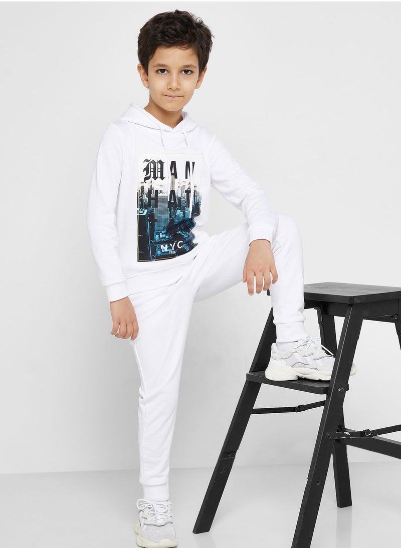 Pinata - Boys Graphic Printed Hoodie And Jogger Set - Image 1
