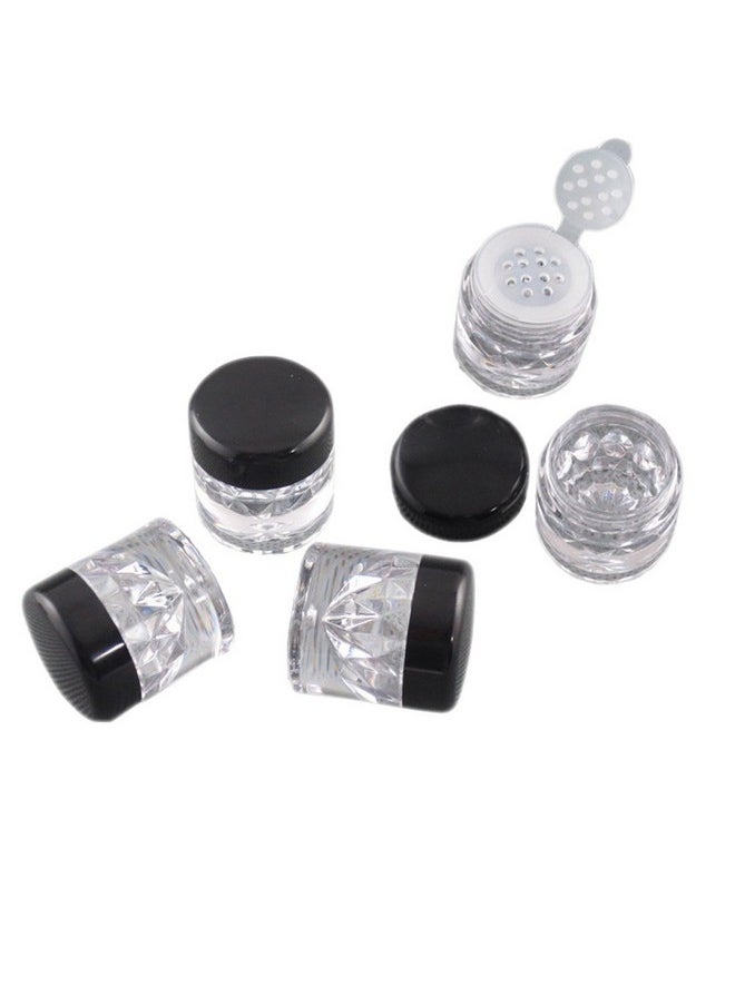Pinklife 5 Pcs Luxury Empty Plastic Mini Makeup Loose Powder Box Cosmetic Eyeshow Powder Bottles Container Concealer Powder Sifter Jar With Screw Lids  - Image 1