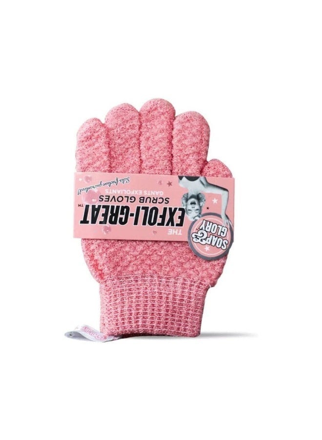 Soap & Glory Exfoliating Scrub Gloves Multicolour – Body Bath Gloves for Deep Cleansing & Dead Skin Removal - Image 2