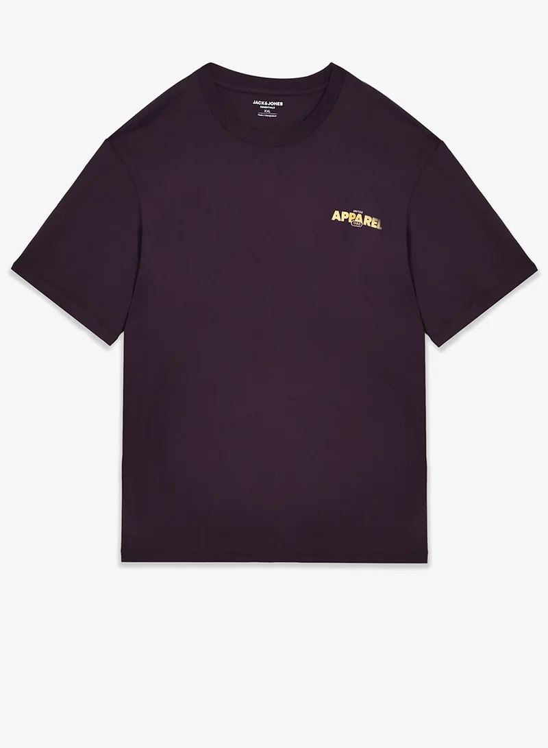 JACK & JONES Apparel Print Regular Fit Crew Neck T-Shirt