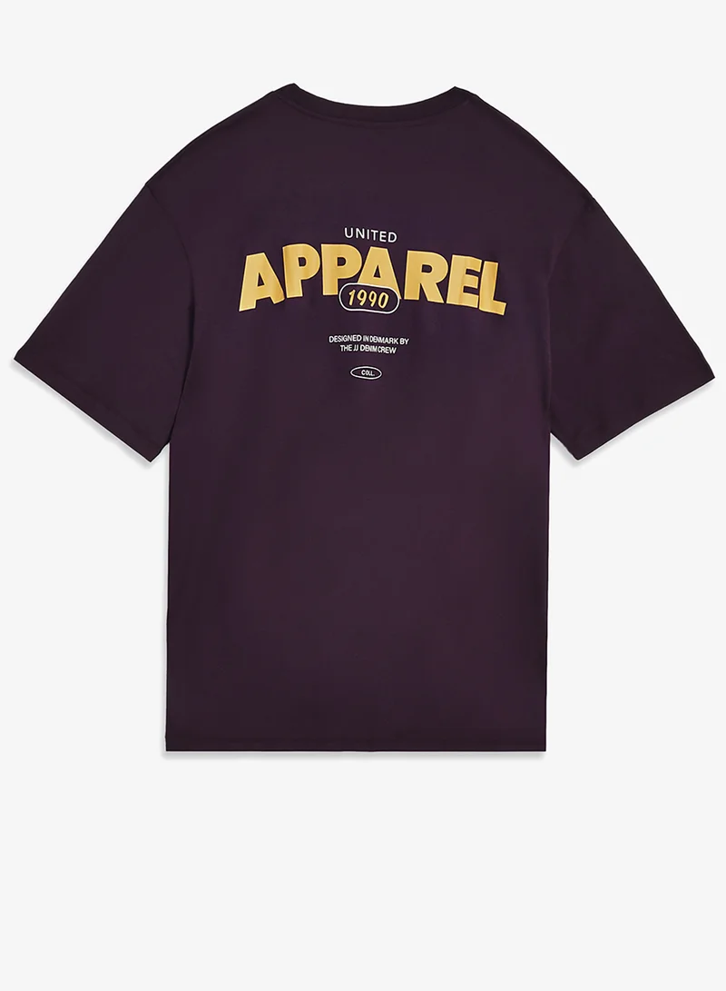 JACK & JONES Apparel Print Regular Fit Crew Neck T-Shirt
