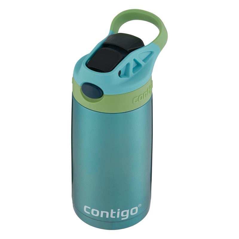 Contigo Kids Straw Stainless Steel Water Bottle with AUTOSPOUT Lid, 13oz, Ocean - Image 4