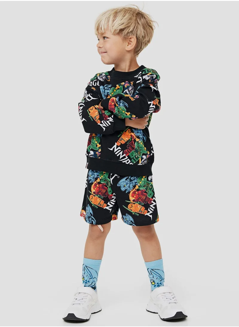 اتش اند ام Kids Graphic Printed Pull-On Shorts
