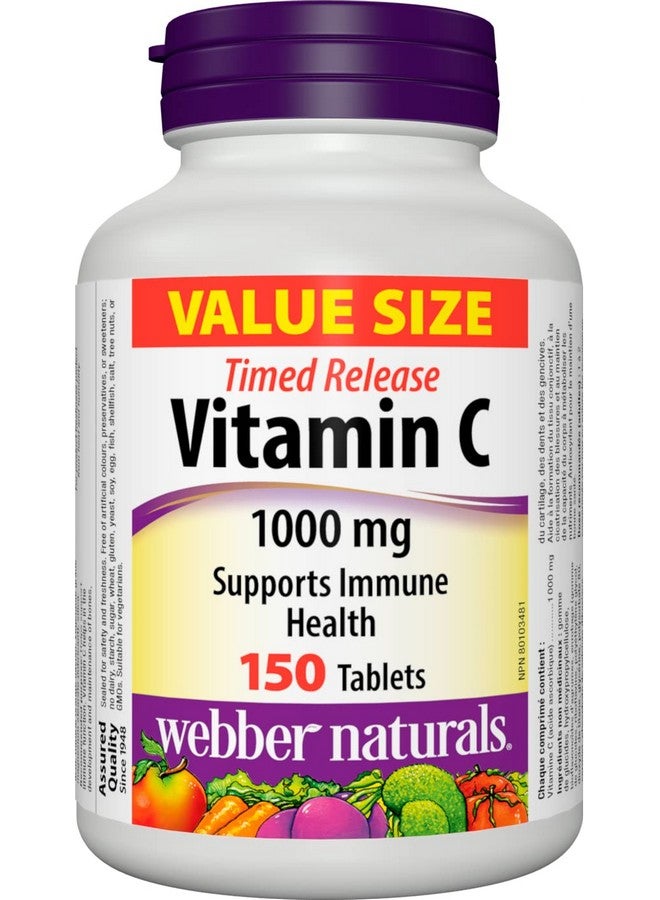 Webber Naturals Vitamin C Timed Release 1000mg, 150 tabs