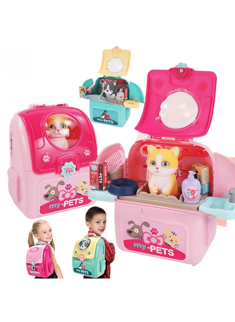 Kids Pet Backpack Space Playset Pink Cat: 036A - Image 2