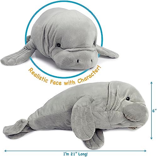 TigerHart Morgan The Manatee - 21 Inch Stuffed Animal Plush (New Edition) - Image 4