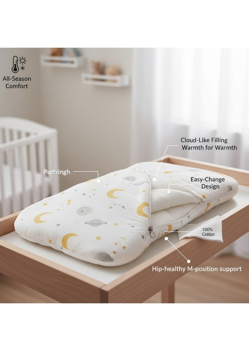 Y&D Swaddle Blankets Baby Wrap for Newborn Baby Pure Cotton Baby Wrap with Head-Protecting & Head-Supporting Function Baby Swaddling Cloth Cotton Spring and Summer Newborn Baby Sleeping Bag Baby Anti-surprise Jump Quilt Baby Supplies for 0-3 Months Newborn Baby - Image 2