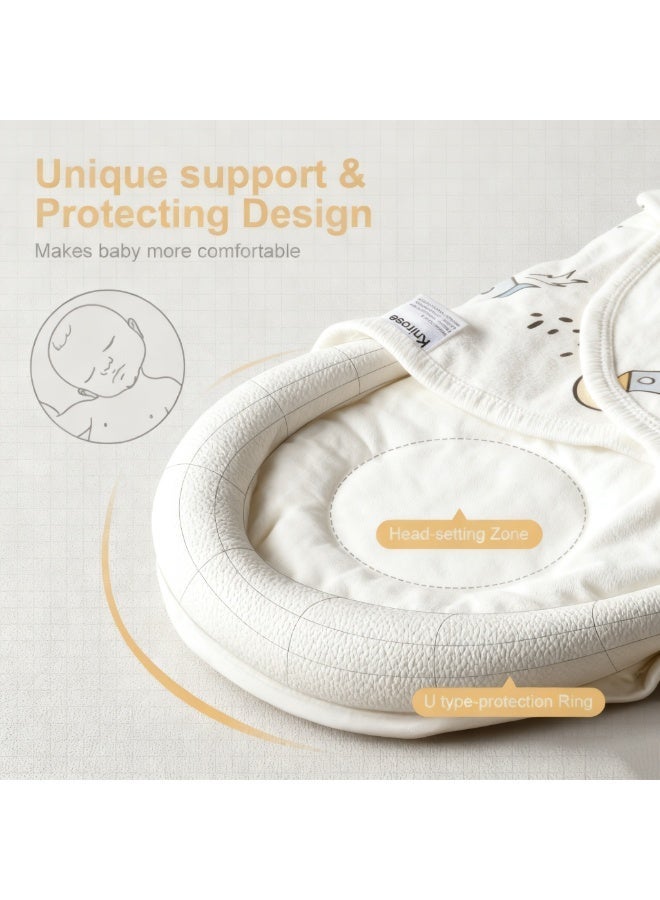 Y&D Swaddle Blankets Baby Wrap for Newborn Baby Pure Cotton Baby Wrap with Head-Protecting & Head-Supporting Function Baby Swaddling Cloth Cotton Spring and Summer Newborn Baby Sleeping Bag Baby Anti-surprise Jump Quilt Baby Supplies for 0-3 Months Newborn Baby - Image 4