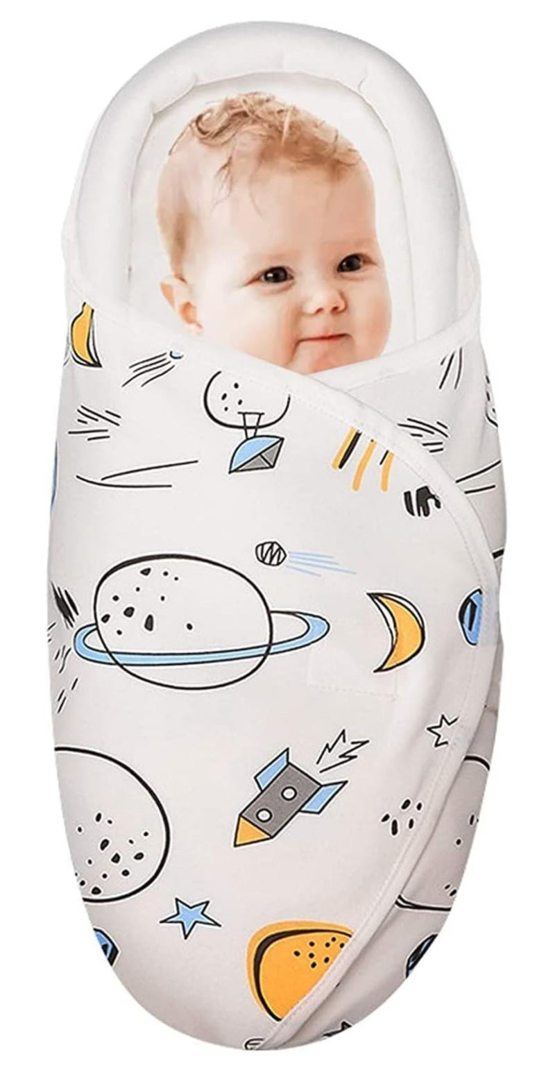 واي آند دي بطانيات لف الأطفال (المهد) من القطن الناعم الفاخر، غطاء لف محايد الجنس للمواليد الجدد (ذكور وإناث)، كيس نوم قابل للارتداء ولطيف على البشرة، يساعد على تهدئة منعكس الفزع - Image 1