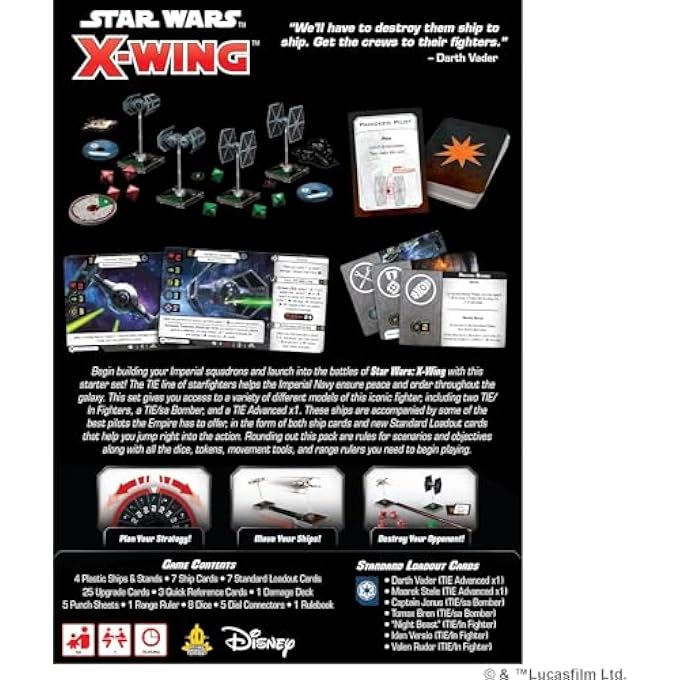 Atomic Mass Games Star Wars XWing Galactic Empire Squadron Starter Pack  an Expansion  2 Players  120180 Minutes of play  for Family Night  for Teens and Adults Ages 14 - Image 4