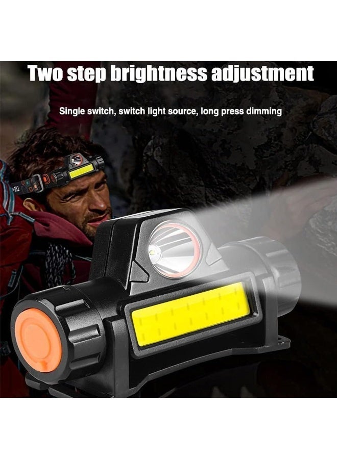 TBS DESIGN BV-11 Rechargeable LED Headlamp – Dual Light Modes, Waterproof, Magnetic Base, USB Charging, Adjustable Strap – Perfect for Camping, Hiking, Running & Emergencies - Image 2