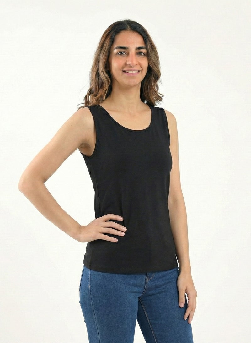 كارما بدي تانك توب حمالة عريضة فسكوز حريمي - Image 1