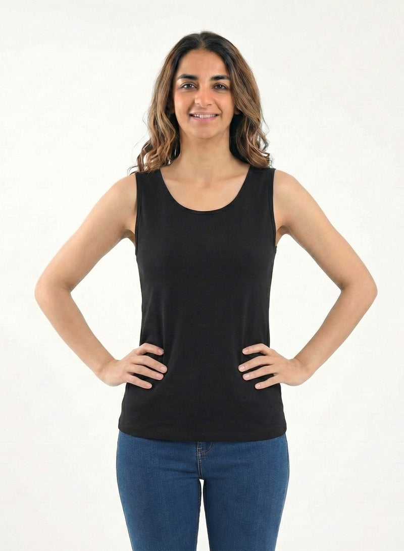كارما بدي تانك توب حمالة عريضة فسكوز حريمي - Image 2