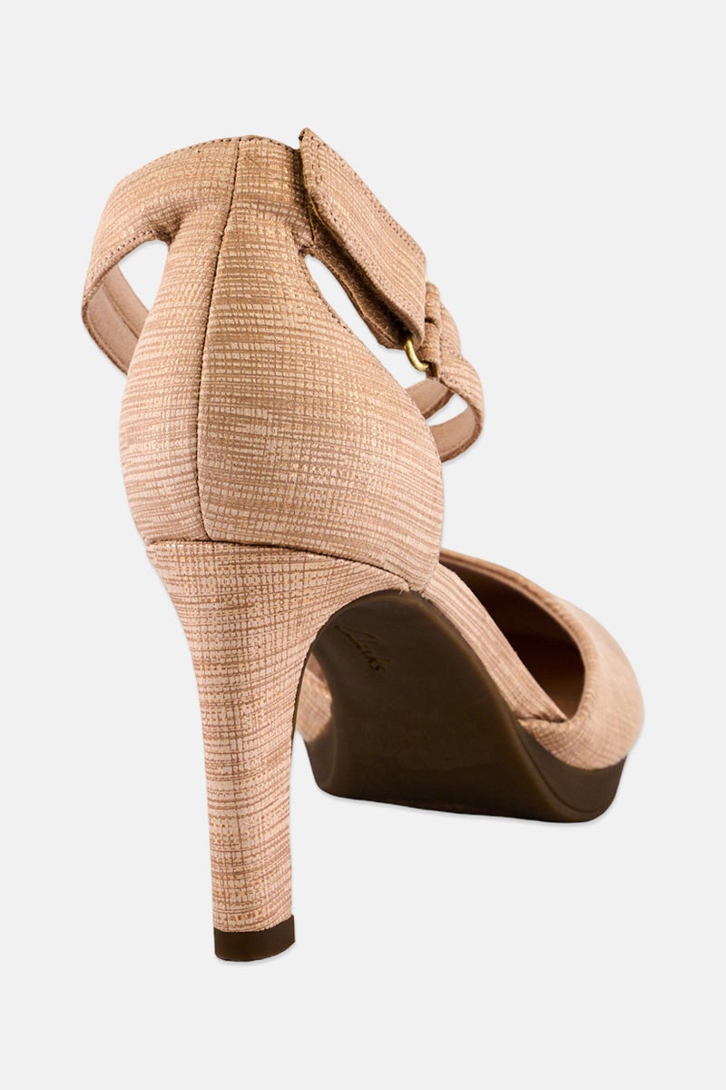 clarks Women Ambyr Skip Adjustable Buckle Pumps, Tan - Image 3