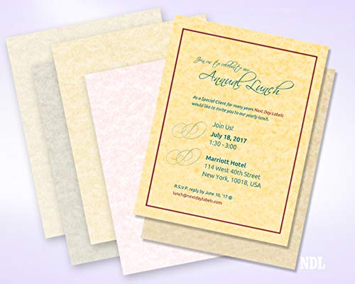 NextDayLabels - Pack of 50 Sheets - 8-1/2" x 11" (Letter Size) 65 lb. Parchment Cover Card Stock (Natural) - Image 3