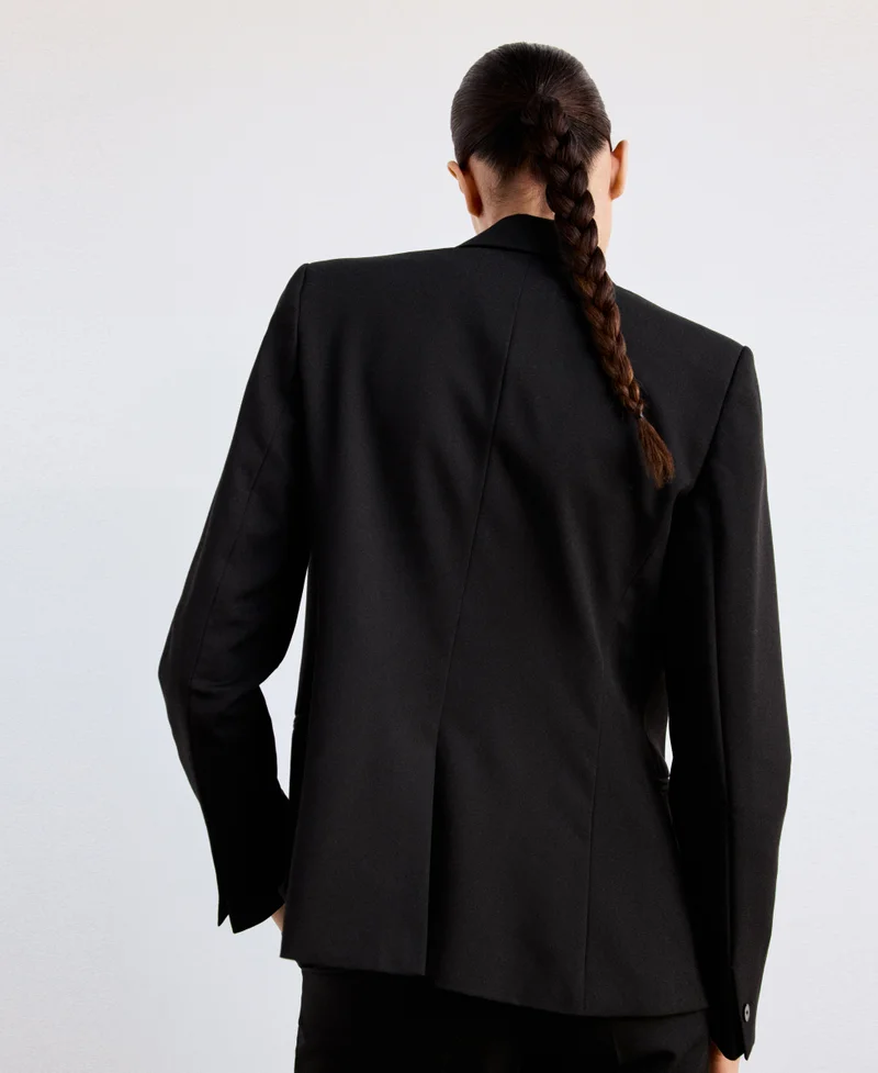 Mango Fitted Suit Blazer