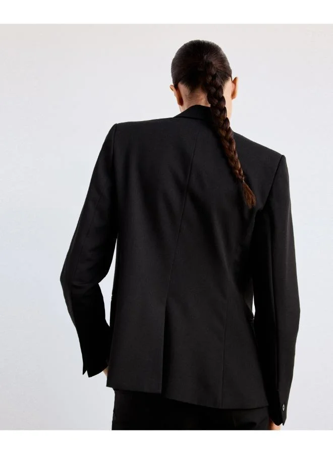 Mango Fitted Suit Blazer