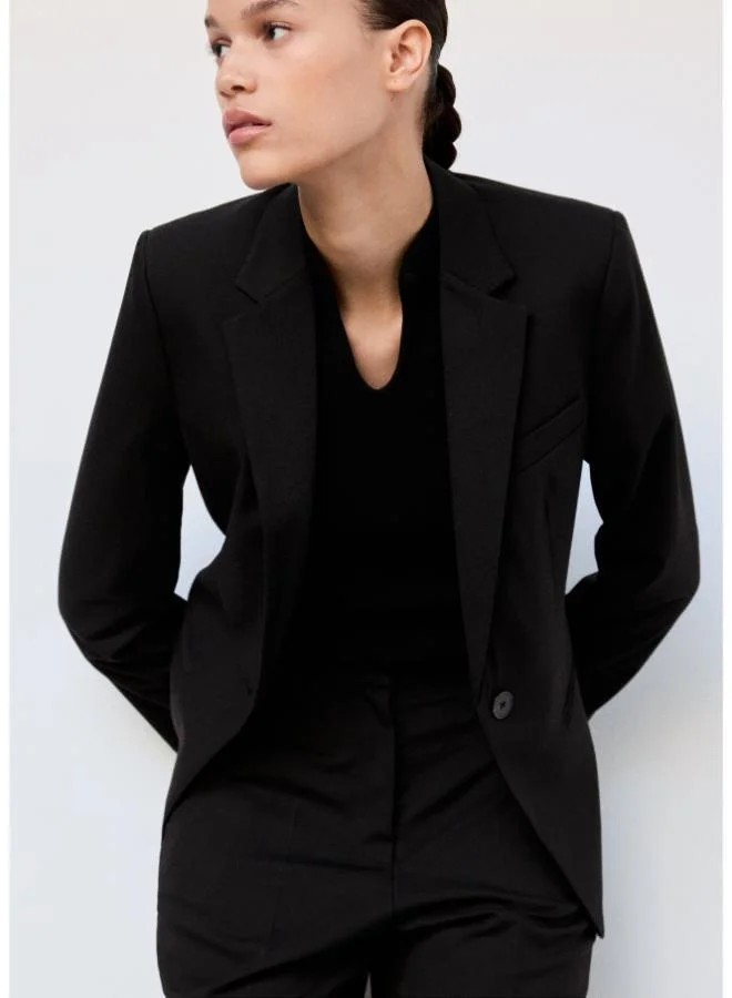 Mango Fitted Suit Blazer