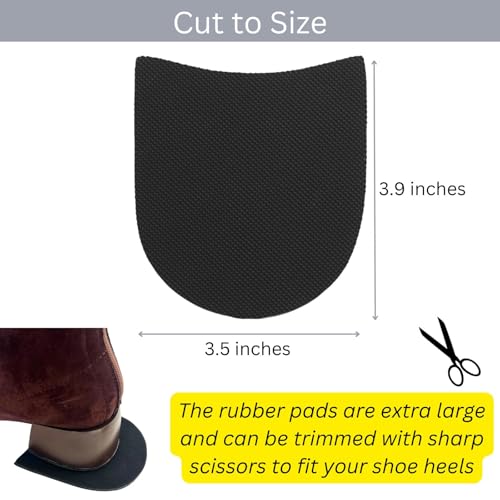 MIIDII Shoe Heel Repair Rubber Pads Extra Large, 4mm (5/32 Inch) Thick, Anti-Slip Boot Heel Replacements for Men’s & Women’s Shoes – 1 Pair - Image 4