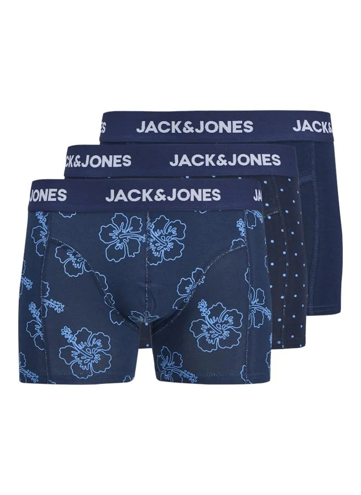 JACK & JONES 3 Pack Solid Trunks