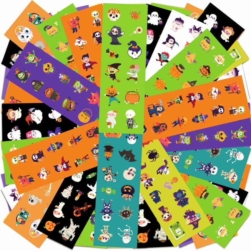 UDTAATO 100 Sheets Kids Halloween Stickers 1210 Pcs Decoration Stickers for Halloween Party Favors Decor Gift Treat Bags - Image 2