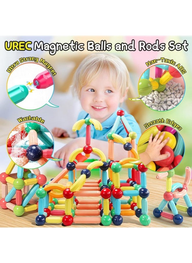 Galaxy Hi-Tech - Galaxy Hi-Tech Magnetic Sticks Building Blocks for Kids Toys for Girls Magnetic Toys for Boys Age 3+ Year Old Educational Stem Learning Magnet Stick with Balls Game Set (42 Pcs) - Image 1