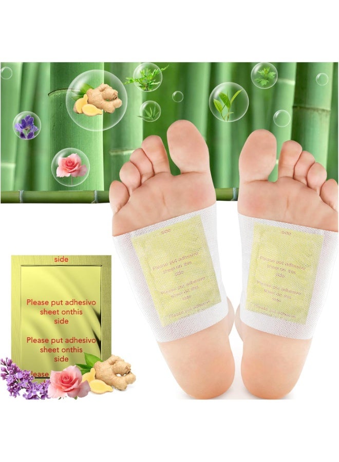 Foot Pads 50Pcs Foot Pads for Foot Care Ginger Foot Patch with Natural Ingredients Bamboo Vinegar and Ginger Powder - Image 1