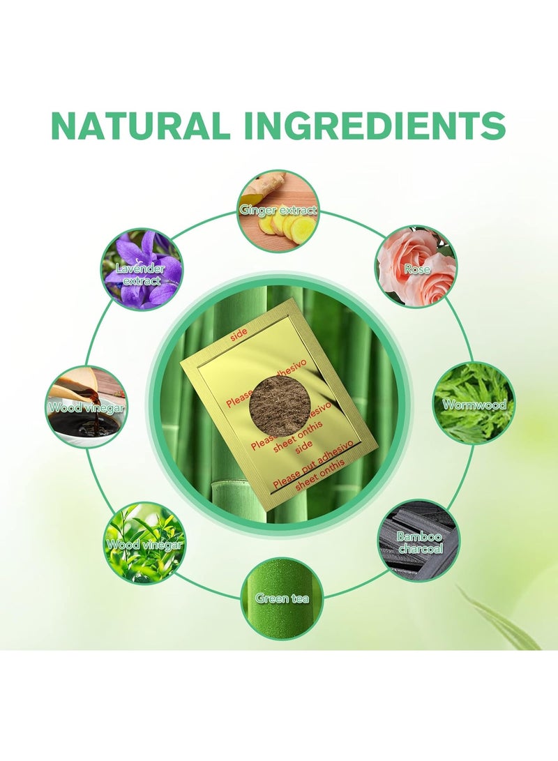 Foot Pads 50Pcs Foot Pads for Foot Care Ginger Foot Patch with Natural Ingredients Bamboo Vinegar and Ginger Powder - Image 2