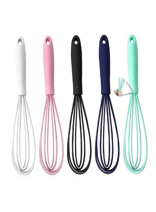 Essivox Mini Silicone Whisks for Kitchen, 6.7 Inch Black Non-Stick Hand Mixer, Egg Beater Blender for Cooking, Baking, Mixing, Stirring - Image 4