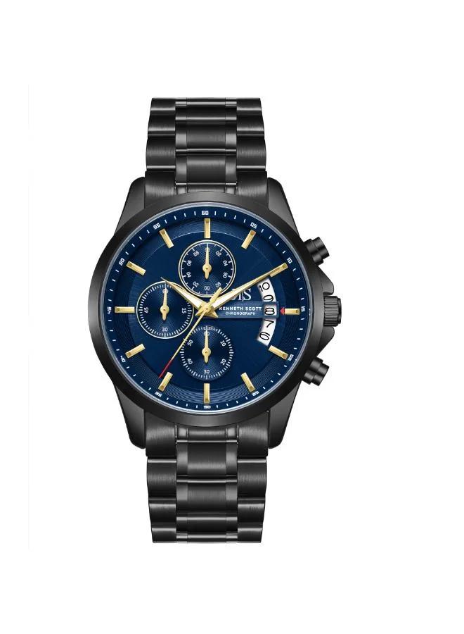 Kenneth Scott Men's Chronograph  Blue  Dial Watch - K26106-BBBN