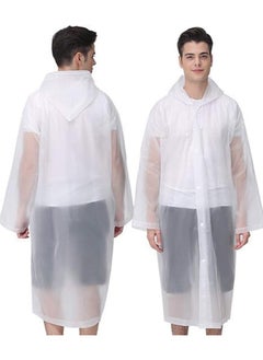 Scrolls Reusable Adults Raincoats,Rain Ponchos with Hood Drawstring, Lightweight Rain Coat Waterproof 145LX70CM  - Image 4