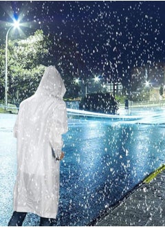 Scrolls Reusable Adults Raincoats,Rain Ponchos with Hood Drawstring, Lightweight Rain Coat Waterproof 145LX70CM  - Image 5