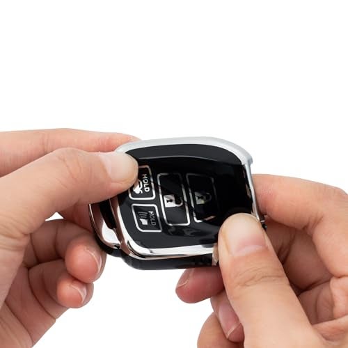 CHATYYD Key Fob Cover for Toyota, Soft TPU Car Key Cover Compatible with 2012-2017 Toyota Camry RAV4 2014-2019 Toyota Corolla Highlander Accessories(Black) - Image 5