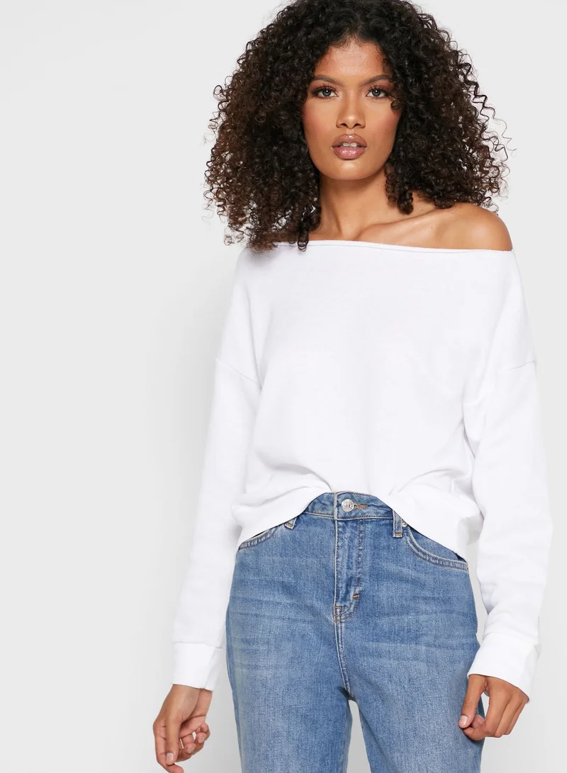 FOREVER 21 One Shoulder Sweatshirt