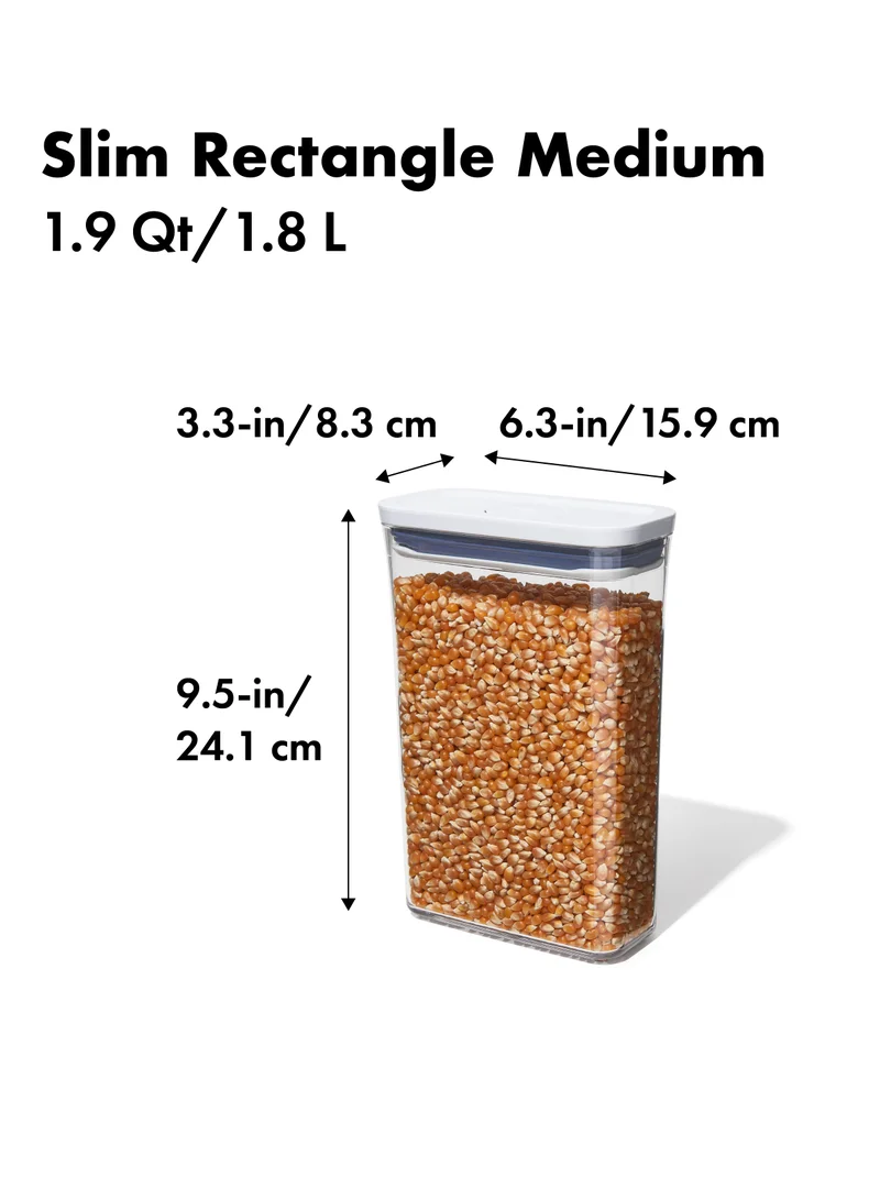 OXO OXO GG POP 2.0 Slim Rectangle Medium 1.8L Clear