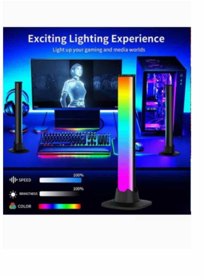 Smart LED Light Bars, RGB Flow Light Bar, Gaming Lights, Ambient Lighting with 20 Scene Modes and Music Sync Modes,Bluetooth Color Light Bar for Gaming Setup, Entertainment, PC, TV, Room Decor
