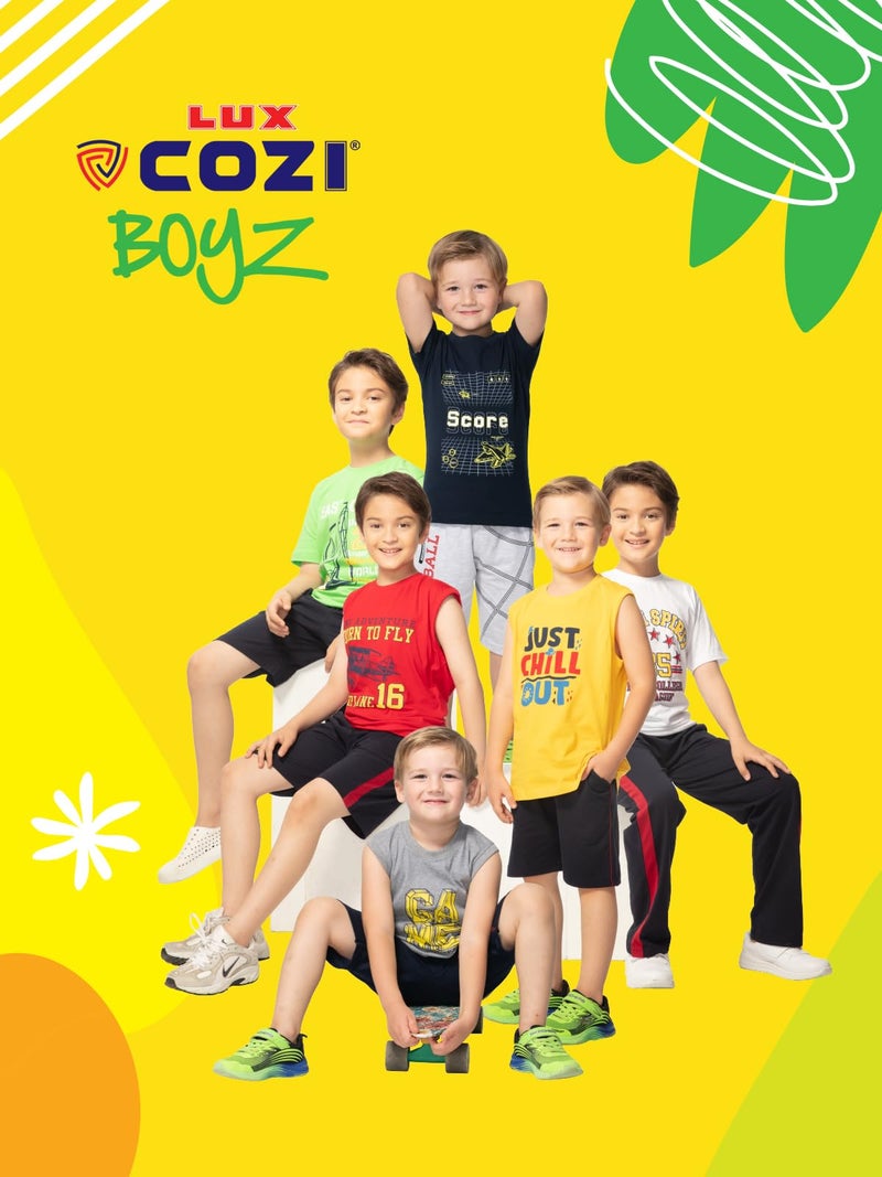 Lux Cozi Boy's Regular Fit Joggers Track Pant_COZI_Boyz_701_BLK_55_2PC - Image 3