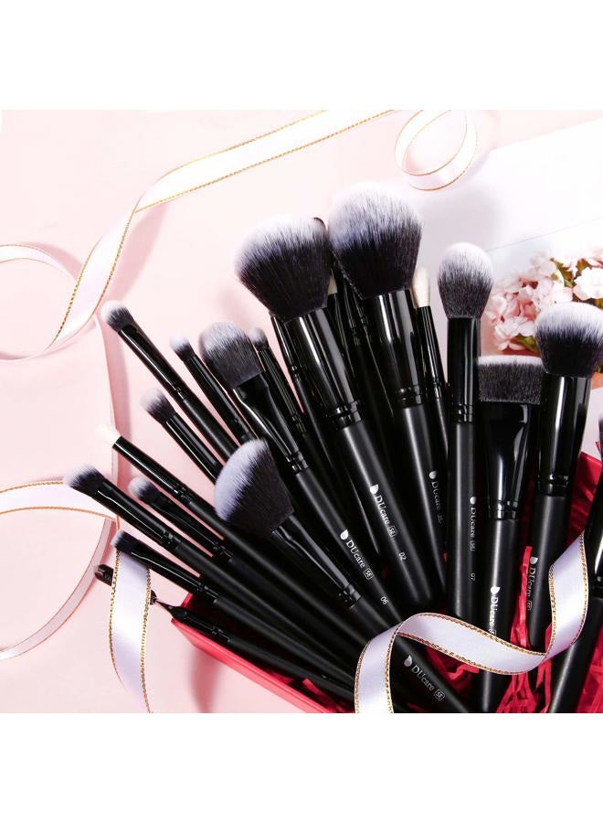 DUcare Professional Makeup Brushes Set 27Pcs Makeup Brush Set Premium Synthetic Kabuki Foundation Blending Face Powder Blush Concealers Eye Shadows Brushes - Image 2