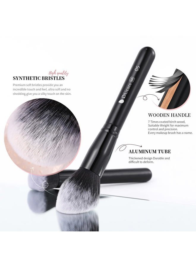 DUcare Professional Makeup Brushes Set 27Pcs Makeup Brush Set Premium Synthetic Kabuki Foundation Blending Face Powder Blush Concealers Eye Shadows Brushes - Image 5