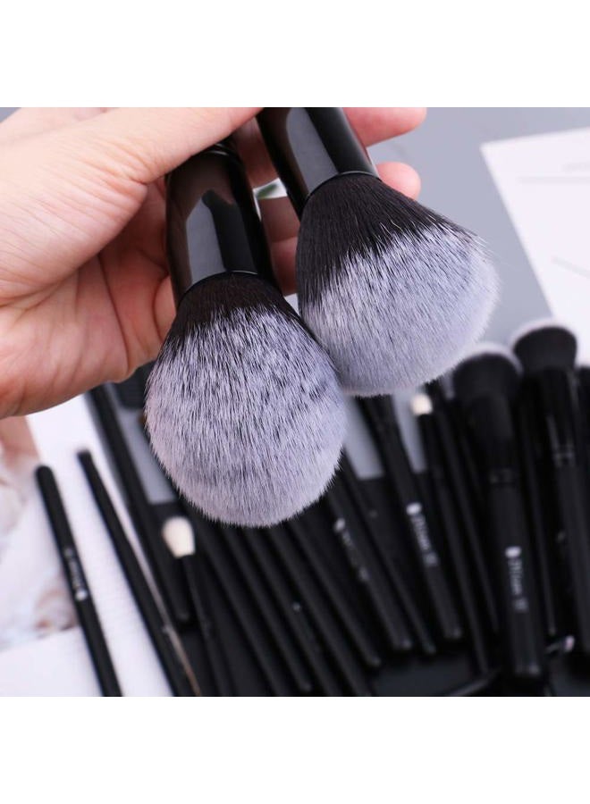 DUcare Professional Makeup Brushes Set 27Pcs Makeup Brush Set Premium Synthetic Kabuki Foundation Blending Face Powder Blush Concealers Eye Shadows Brushes - Image 4