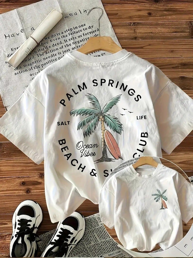 Shein New Product Plant Flower Letter Double-Sided Printed T-Shirt Niche Fashion Pure Cotton T-Shirt - Image 1