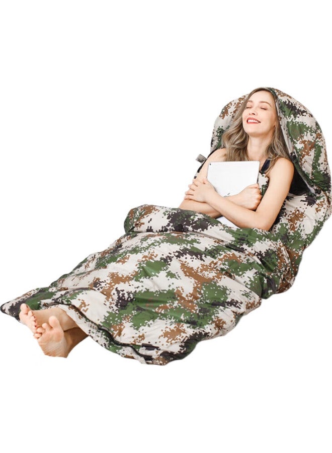 BeiJiLang Sleeping Bag For Adults, Camouflage, Outdoor Camping, Travel, Business Trips, Dirt-Proof, All-Season, Thickened, Portable Sleeping Bag, 2.5Kg - Image 2
