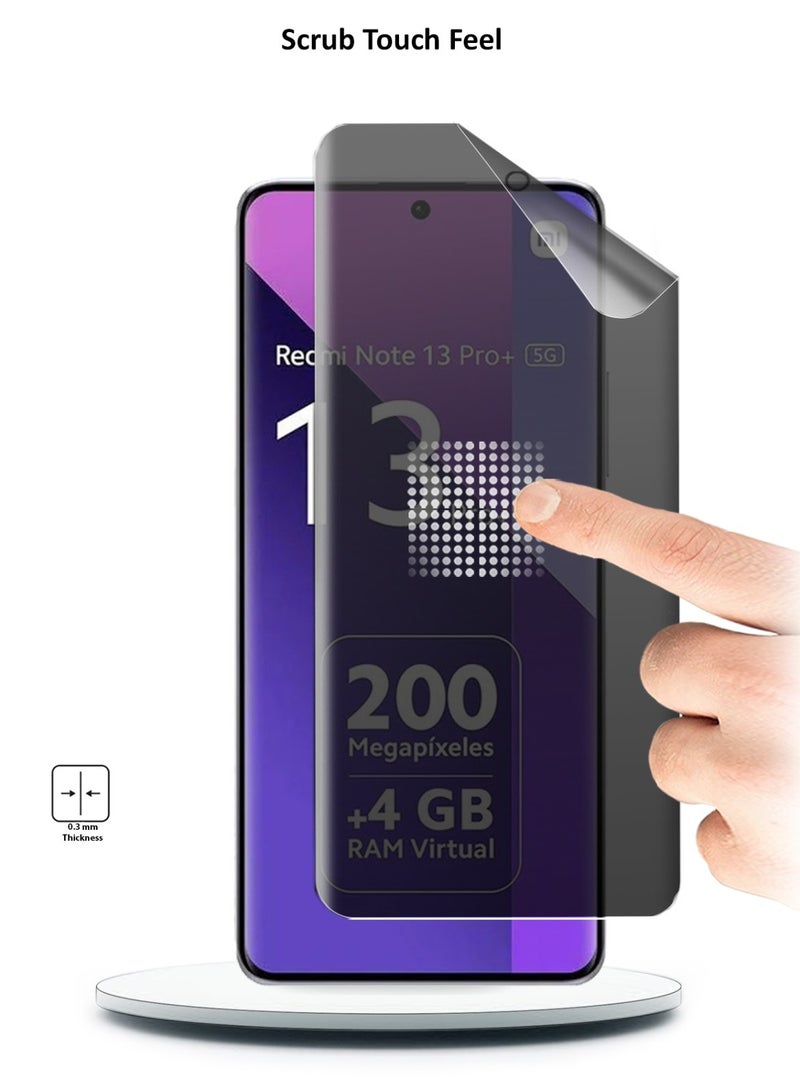 Techie واقي شاشة كامل مقاوم للانفجار مصنوع من السيراميك غير اللامع لحماية الخصوصية لهاتف Xiaomi Redmi Note 13 Pro Plus - Image 2