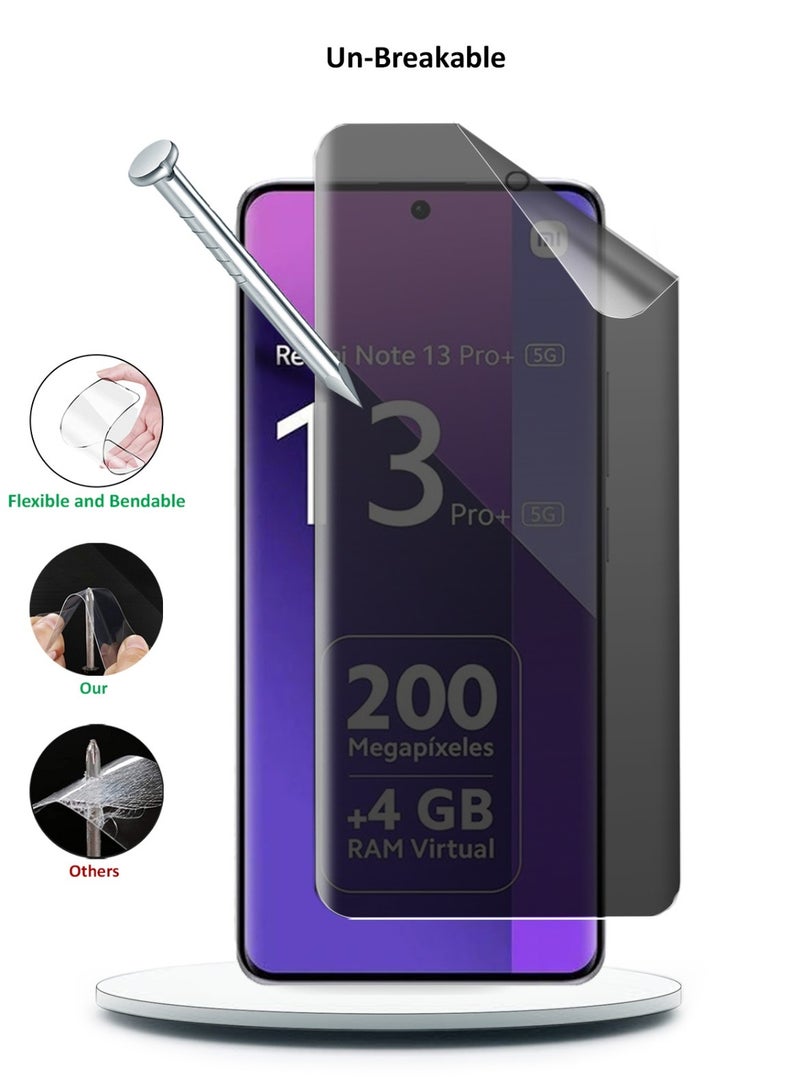 Techie واقي شاشة كامل مقاوم للانفجار مصنوع من السيراميك غير اللامع لحماية الخصوصية لهاتف Xiaomi Redmi Note 13 Pro Plus - Image 3