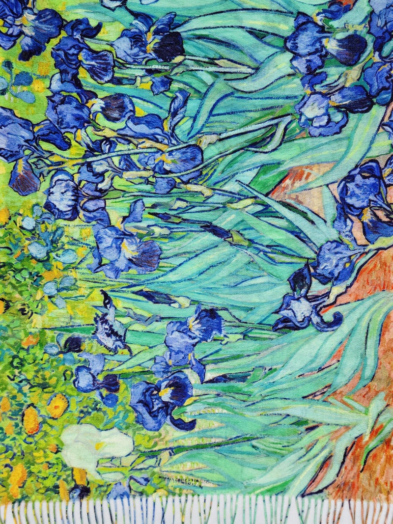 VENVSBEE Reversible Scarf Soft Large Shawl Wrap Blanket Double Sided Art Print Warm Pashmina Stoles Klimt Van Gogh Gifts-07 - Image 4