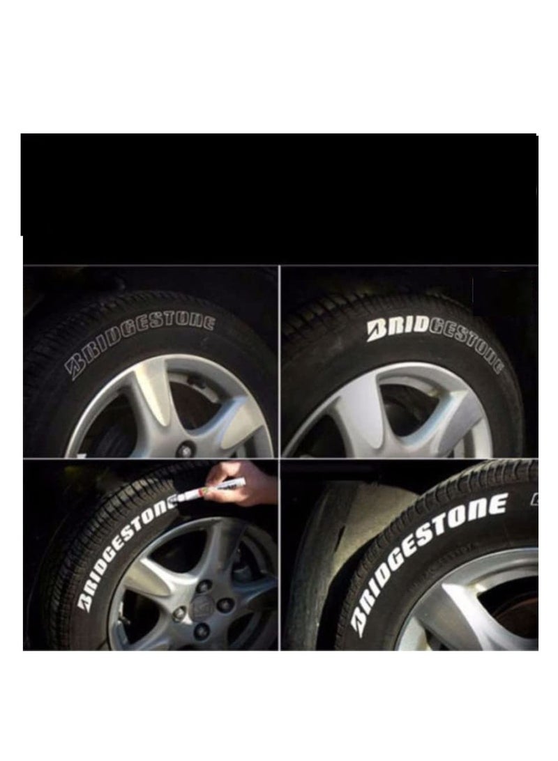 Auto Car Tire Tyre Marker Paint Pen Waterproof-Yellow - Image 2